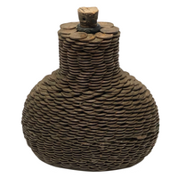 Penny Covered Folk Art Bottle