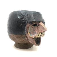Hand-formed Signed Vintage Pottery Planter with Terrific Sculptural Face