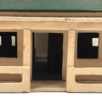 Terrific Old Folk Art Painted Wooden House with Two Porches and Built Out Interior