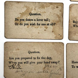 Victorian Papered Box with 19th Century Courting Cards and Authors Game