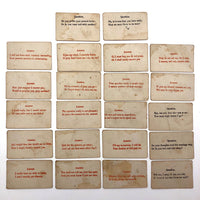 Victorian Papered Box with 19th Century Courting Cards and Authors Game