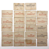 Victorian Papered Box with 19th Century Courting Cards and Authors Game