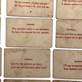 Victorian Papered Box with 19th Century Courting Cards and Authors Game