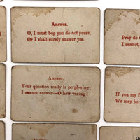 Victorian Papered Box with 19th Century Courting Cards and Authors Game