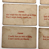 Victorian Papered Box with 19th Century Courting Cards and Authors Game