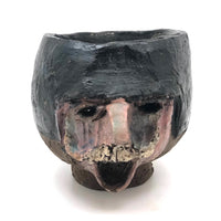Hand-formed Signed Vintage Pottery Planter with Terrific Sculptural Face