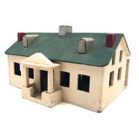 Terrific Old Folk Art Painted Wooden House with Two Porches and Built Out Interior