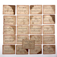 Victorian Papered Box with 19th Century Courting Cards and Authors Game