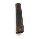 Curious Old Hand-carved Angled Two Compartment Slide Lid Box