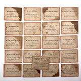 Victorian Papered Box with 19th Century Courting Cards and Authors Game
