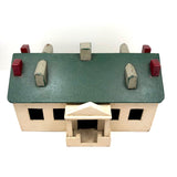 Terrific Old Folk Art Painted Wooden House with Two Porches and Built Out Interior