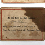 Victorian Papered Box with 19th Century Courting Cards and Authors Game
