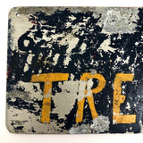 No Trespassing Perfectly Distressed Old Hand-painted Metal Sign