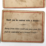 Victorian Papered Box with 19th Century Courting Cards and Authors Game