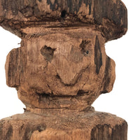 Much Weathered Wooden Man with Hat