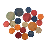 Colorful Scatter of Bone Gaming Chips or Tiddly Winks