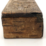 Pressed Birch Bark Antique Snuff Box with Child and Chickens