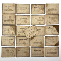 Victorian Papered Box with 19th Century Courting Cards and Authors Game