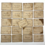 Victorian Papered Box with 19th Century Courting Cards and Authors Game