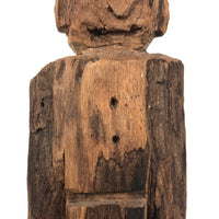 Much Weathered Wooden Man with Hat