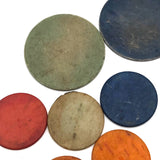 Colorful Scatter of Bone Gaming Chips or Tiddly Winks