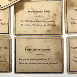Victorian Papered Box with 19th Century Courting Cards and Authors Game