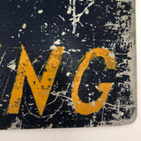 No Trespassing Perfectly Distressed Old Hand-painted Metal Sign