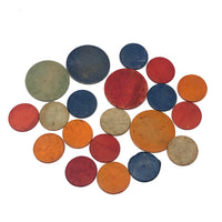 Colorful Scatter of Bone Gaming Chips or Tiddly Winks