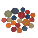 Colorful Scatter of Bone Gaming Chips or Tiddly Winks