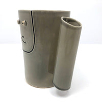 Rare, Curious Jerry Rosse, Greenwich Village, Pottery Mug with Face, c. 1950s