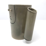 Rare, Curious Jerry Rosse, Greenwich Village, Pottery Mug with Face, c. 1950s