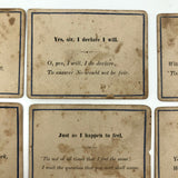 Victorian Papered Box with 19th Century Courting Cards and Authors Game