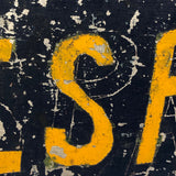 No Trespassing Perfectly Distressed Old Hand-painted Metal Sign