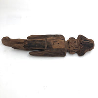 Much Weathered Wooden Man with Hat