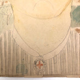 Arthur Tilo Alt Childhood Watercolor Drawing of Red Cross Nurse