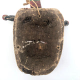 Mid-Century Carved and Painted Mexican Festival Mask with Rattle Headpiece