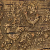 Pressed Birch Bark Antique Snuff Box with Child and Chickens