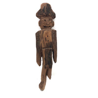 Much Weathered Wooden Man with Hat