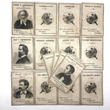 Victorian Papered Box with 19th Century Courting Cards and Authors Game