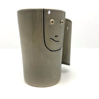 Rare, Curious Jerry Rosse, Greenwich Village, Pottery Mug with Face, c. 1950s
