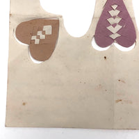 Antique Cut and Woven Paper Hearts on Hand-written Letter