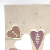 Antique Cut and Woven Paper Hearts on Hand-written Letter