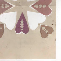 Antique Cut and Woven Paper Hearts on Hand-written Letter