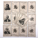 Victorian Papered Box with 19th Century Courting Cards and Authors Game