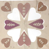 Antique Cut and Woven Paper Hearts on Hand-written Letter