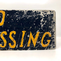 No Trespassing Perfectly Distressed Old Hand-painted Metal Sign