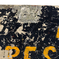 No Trespassing Perfectly Distressed Old Hand-painted Metal Sign