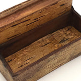 Pressed Birch Bark Antique Snuff Box with Child and Chickens