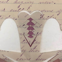 Antique Cut and Woven Paper Hearts on Hand-written Letter