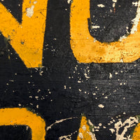 No Trespassing Perfectly Distressed Old Hand-painted Metal Sign